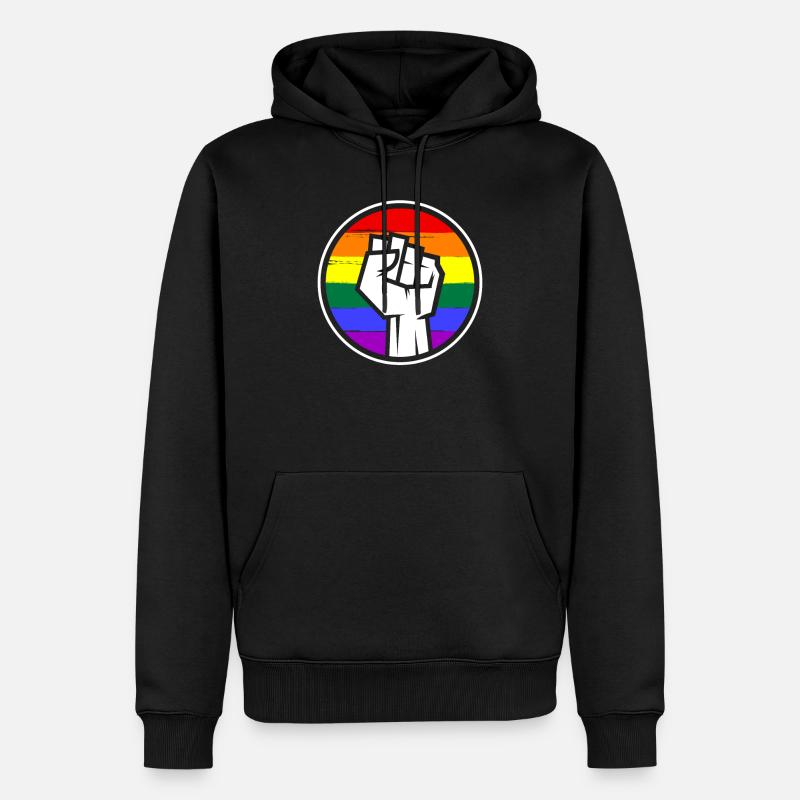 LGBT - Männer Premium Bio Hoodie - Schwarz