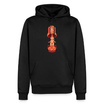 Nackte Matryoshka Holz Puppe Russische Party - Männer Premium Bio Hoodie - Schwarz - Vorne - Nico (187cm)