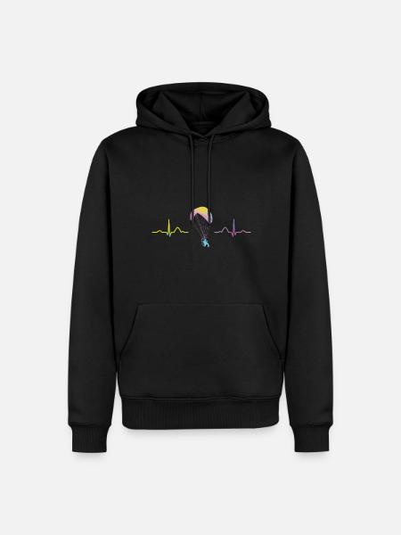 Parapente motorisé Paramoteur Paramoteur - Sweat à capuche Premium bio Homme - noir