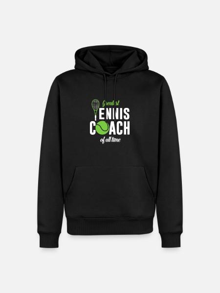 Largest tennis coach ever - Men’s Premium Organic Hoodie - black