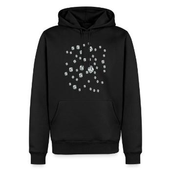 diamant - Sweat à capuche Premium bio Homme - noir - Devant - Nico (187cm)