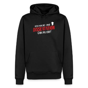 Doktortitel - Männer Premium Bio Hoodie - Schwarz - Vorne - Nico (187cm)