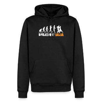 Evolution Salsa, Salsa-Tänzerin - Männer Premium Bio Hoodie - Schwarz - Vorne - Nico (187cm)