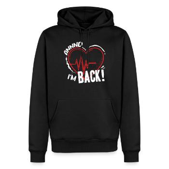 Herzinfarkt Überlebender - Männer Premium Bio Hoodie - Schwarz - Vorne - Nico (187cm)