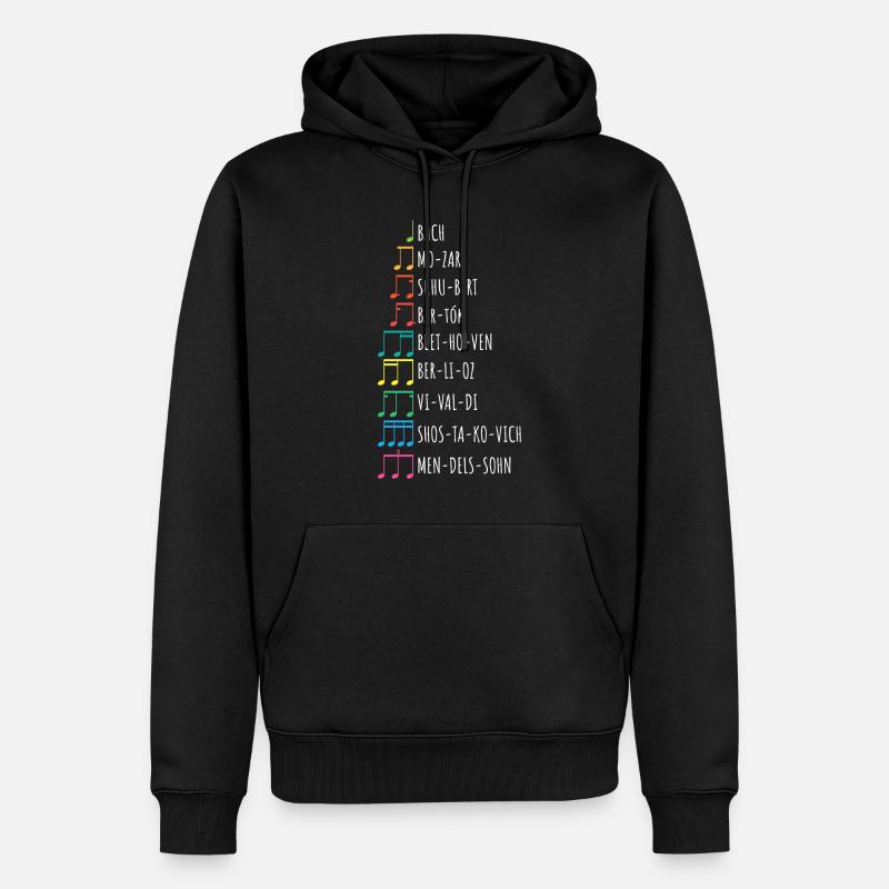 Compositeurs classiques, compositeurs, musique - Sweat à capuche Premium bio Homme - noir