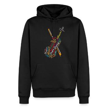 Classical composers, composers, music - Men’s Premium Organic Hoodie - black - Front - Nico (187cm)