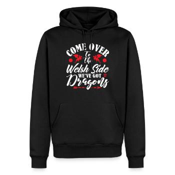 Walisische Seite Hat Drachen, Spiel Vorbei - Männer Premium Bio Hoodie - Schwarz - Vorne - Nico (187cm)