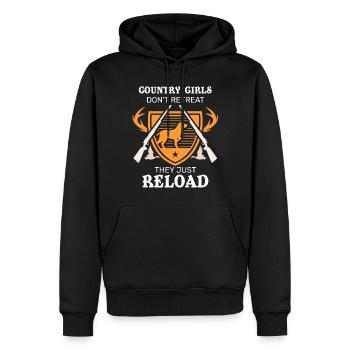 Country Girls Ziehen Nicht Zurück Sie laden nach - Männer Premium Bio Hoodie - Schwarz - Vorne - Nico (187cm)