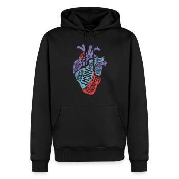 Herzspezialist Anatomie Arzt - Männer Premium Bio Hoodie - Schwarz - Vorne - Nico (187cm)