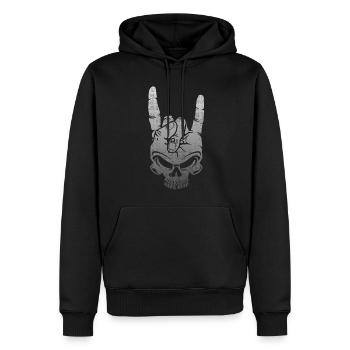 Fan de heavy metal, - Sweat à capuche Premium bio Homme - noir - Devant - Nico (187cm)