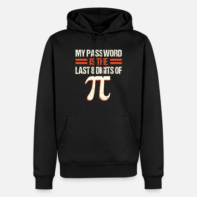 PI Math , Mathématiques, 3.145 - Sweat à capuche Premium bio Homme - noir