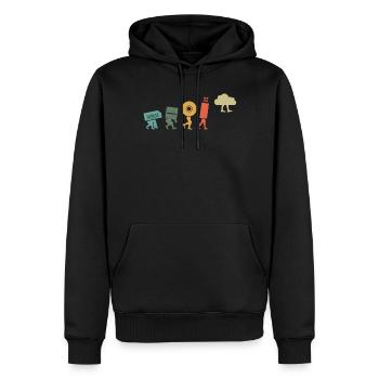 Cloud Computing, Programmeur Nerd - Sweat à capuche Premium bio Homme - noir - Devant - Nico (187cm)