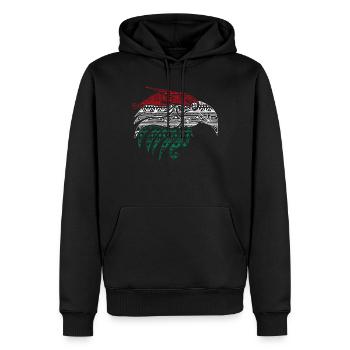 Mexikanischer Eagle Aztec-Stil, - Männer Premium Bio Hoodie - Schwarz - Vorne - Nico (187cm)