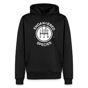 Transmissions manuelles, Changement de vitesse manuel - Sweat à capuche Premium bio Homme - noir - Devant - Nico (187cm)