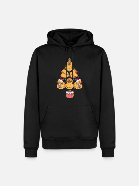 Rubber Duck Christmas Tree - Men’s Premium Organic Hoodie - black
