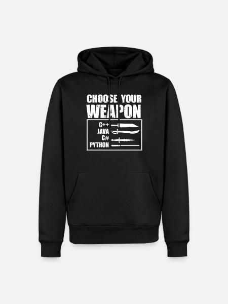 Python-Programmierung, Programmierer, Coder - Männer Premium Bio Hoodie - Schwarz