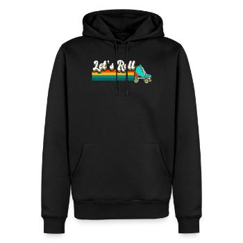 Roller skate, roller skater, skate - Men’s Premium Organic Hoodie - black - Front - Nico (187cm)
