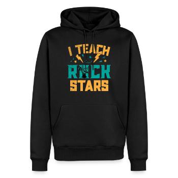 Ich Unterrichte Rockstars Musiklehrer - Männer Premium Bio Hoodie - Schwarz - Vorne - Nico (187cm)