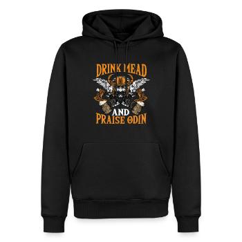 Wikinger Wikinger Nordmythologie - NORSE - Männer Premium Bio Hoodie - Schwarz - Vorne - Nico (187cm)