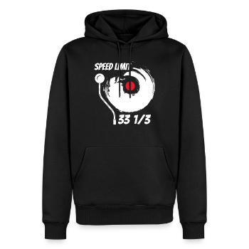 Vinyl Zeichnet Audiophile Musik - Männer Premium Bio Hoodie - Schwarz - Vorne - Nico (187cm)