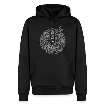 Vinyl Zeichnet Audiophile Musik Schallplatte - Männer Premium Bio Hoodie - Schwarz - Vorne - Nico (187cm)