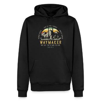 Waymaker Möge Gott Das Ist, Wer Du Bist - Männer Premium Bio Hoodie - Schwarz - Vorne - Nico (187cm)