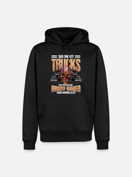 Truck Driver Trucker Trucks - Men’s Premium Organic Hoodie - black