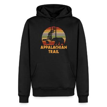 À travers les randonneurs, Sentier des Appalaches - US Trail - Sweat à capuche Premium bio Homme - noir - Devant - Nico (187cm)
