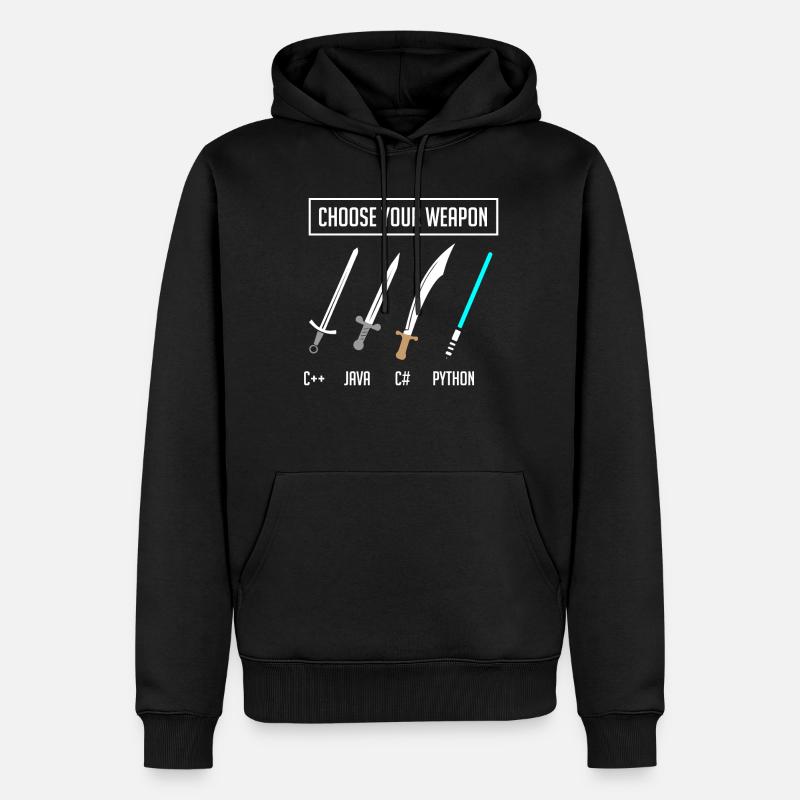 Python-Programmierung, Programmierer Python-Code - Männer Premium Bio Hoodie - Schwarz