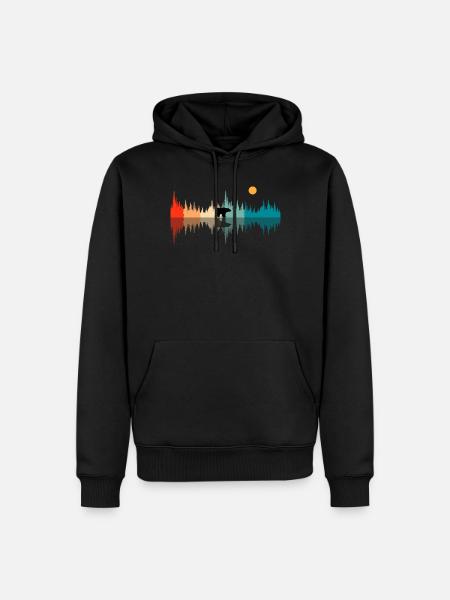 Sound waves nature, audiophiles - Men’s Premium Organic Hoodie - black