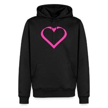 Cadeau pour la fête des mères : Idée de cadeau pour la fête des mères - Sweat à capuche Premium bio Homme - noir - Devant - Nico (187cm)