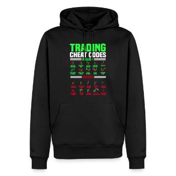 Trading, Trader, Exchange, Crypto - Men’s Premium Organic Hoodie - black - Front - Nico (187cm)