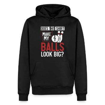 Bowling, Bowler, - Männer Premium Bio Hoodie - Schwarz - Vorne - Nico (187cm)