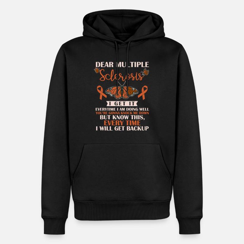 Multiple Sklerosebewusstsein, MS - Männer Premium Bio Hoodie - Schwarz