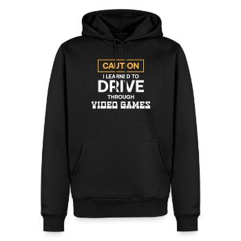 Ich Habe Das Autofahren Durch Videospiele Gelernt - Männer Premium Bio Hoodie - Schwarz - Vorne - Nico (187cm)