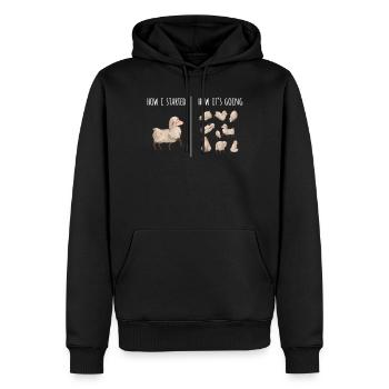 Schafe, Schafe, Schafliebhaber, Bauer - Männer Premium Bio Hoodie - Schwarz - Vorne - Nico (187cm)