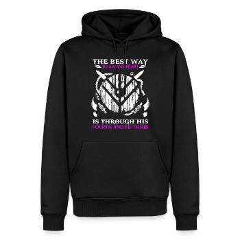 Viking Shieldmaids, Vikings, Shield Maiden - Men’s Premium Organic Hoodie - black - Front - Nico (187cm)