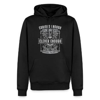 Car Truck Mechanic - Mechanic - Men’s Premium Organic Hoodie - black - Front - Nico (187cm)