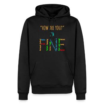 Bewusstsein Für Psychische Gesundheit, es geht gut - Männer Premium Bio Hoodie - Schwarz - Vorne - Nico (187cm)