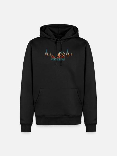 Roller coaster, theme park - Men’s Premium Organic Hoodie - black