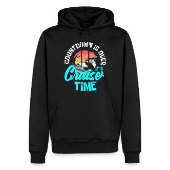 Cruise, ships, holidays on a ship - Men’s Premium Organic Hoodie - black - Front - Nico (187cm)