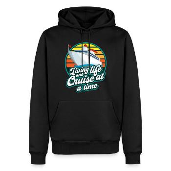 Cruise, ships, holidays on a ship - Men’s Premium Organic Hoodie - black - Front - Nico (187cm)