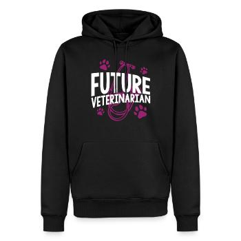 Future veterinarian, veterinarian - Men’s Premium Organic Hoodie - black - Front - Nico (187cm)