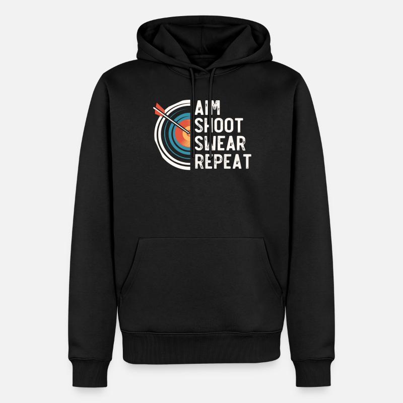 Bogenschießen, Bogenschütze, Bögen, Bogen - Männer Premium Bio Hoodie - Schwarz
