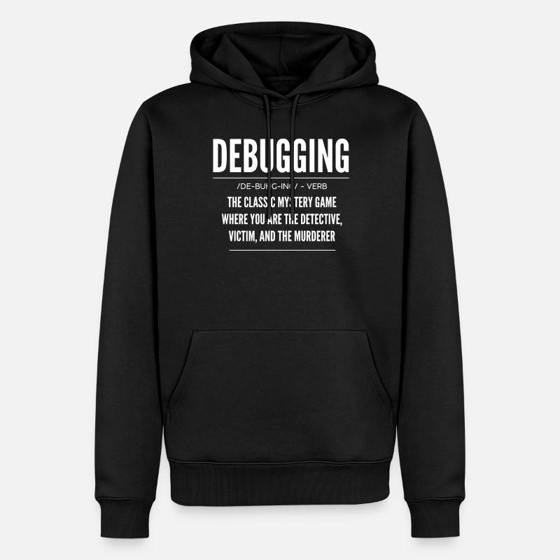 Debugging, Programmierer, Codierer - Männer Premium Bio Hoodie - Schwarz
