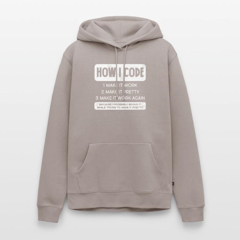 Programmierer, Code, Nerd, Programmierung Männer Premium Bio Hoodie