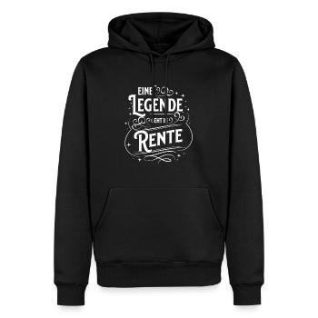 Eine Legende geht in Rente - Männer Premium Bio Hoodie - Schwarz - Vorne - Nico (187cm)