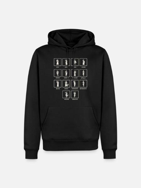 Griechische Mythologie, Griechischer Mythos Götter - Männer Premium Bio Hoodie - Schwarz