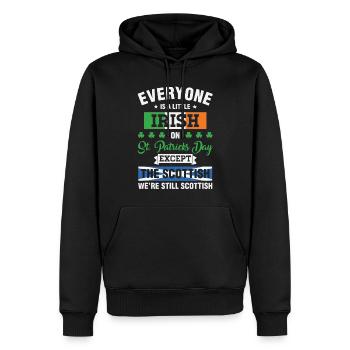 IRLANDAIS le jour de la Saint-Patrick sauf les Écossais - Sweat à capuche Premium bio Homme - noir - Devant - Nico (187cm)