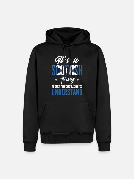 Scottish, Scottish Heritage, Scotland - Men’s Premium Organic Hoodie - black